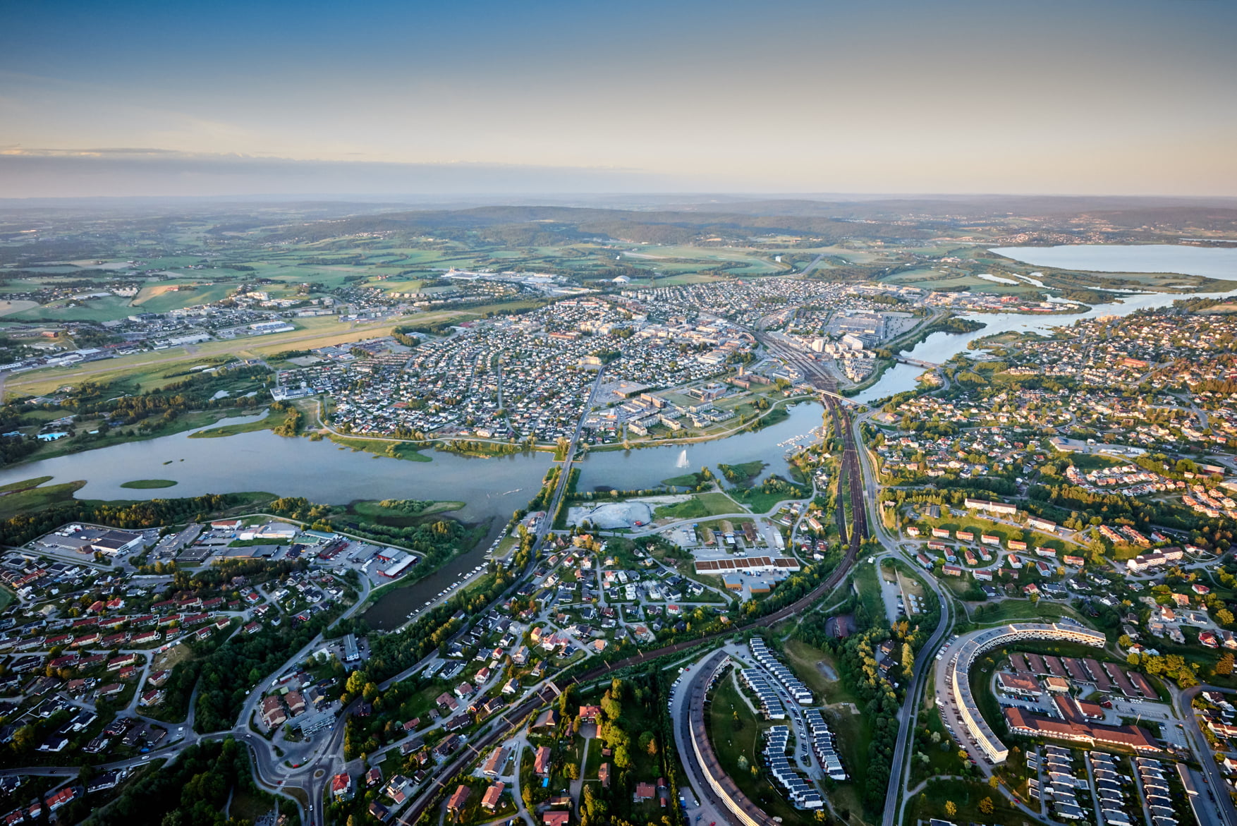 Dronebilde Nedre Romerike