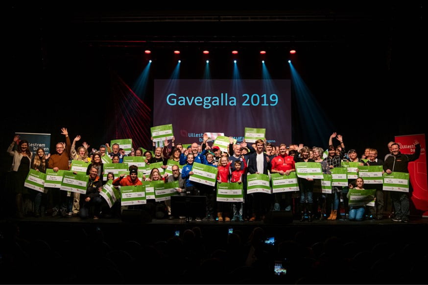 Alle 104 foreningene som mottok midler under Gavegalla 2019.