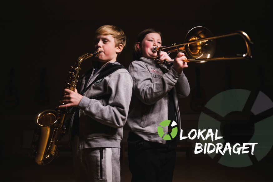 Korps, saxofon og trombone