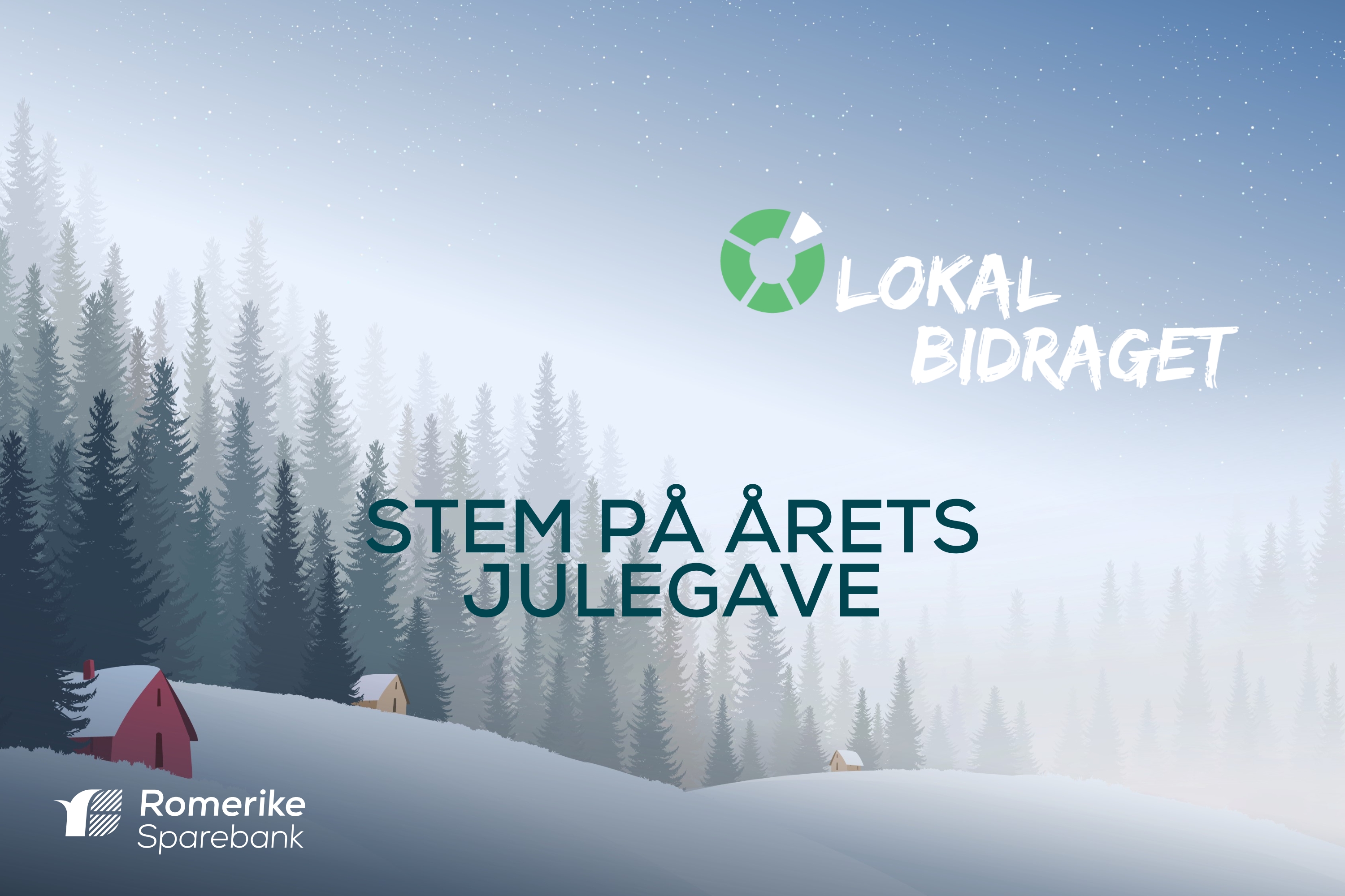 Lokalbidraget - vinterlandskap med logo